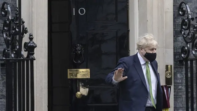 Boris Johnson leaving Downing Street