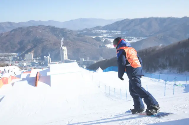 Katie Ormerod in training at the 2018 Games