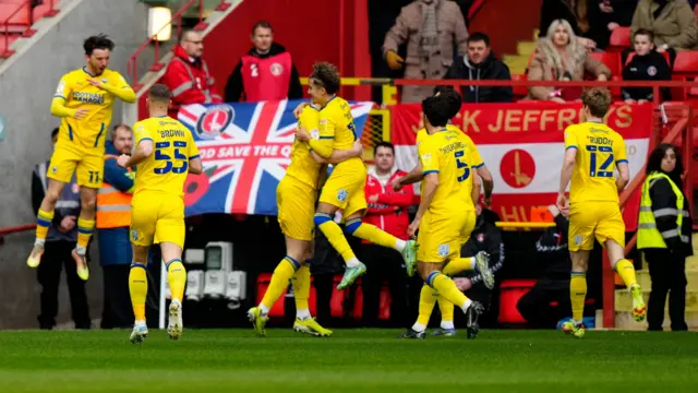 AFC Wimbledon celebrate