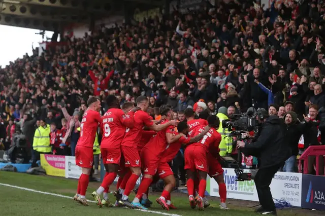 Kidderminster players celebrate