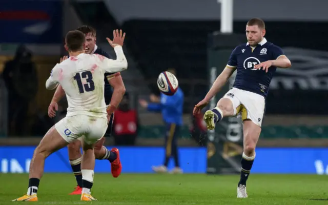 Finn Russell in action at Twickenham