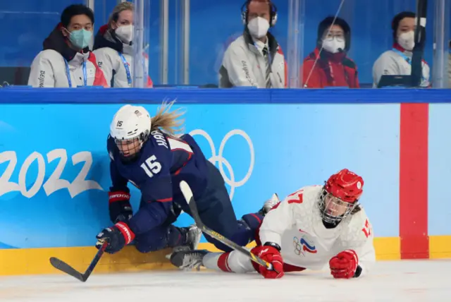 USA v ROC at Winter Olympics Ice Hockey