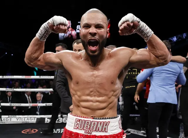 Chris Eubank Jr celebrates