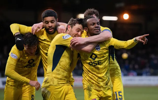 Ross County's Regan Charles-Cook (right) celebrates making it 2-1