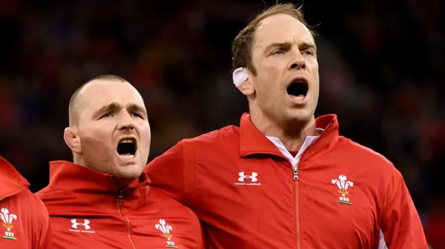 Ken Owens (left) with Alun Wyn Jones