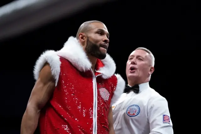 Chris Eubank Jr walks to the ring