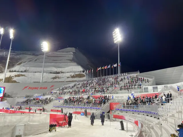 Crowd at ski jumping