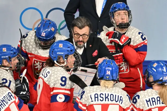 Tomas Pacina giving a team talk