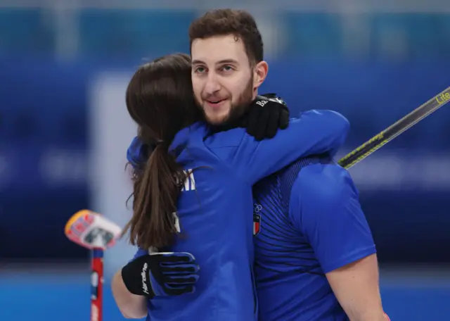 Italy mixed doubles curling duo