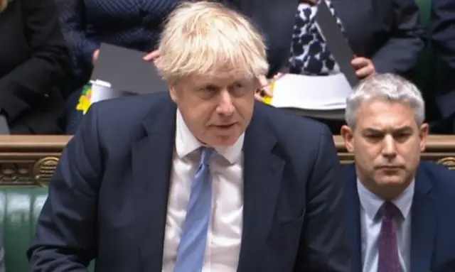 Boris Johnson in Parliament