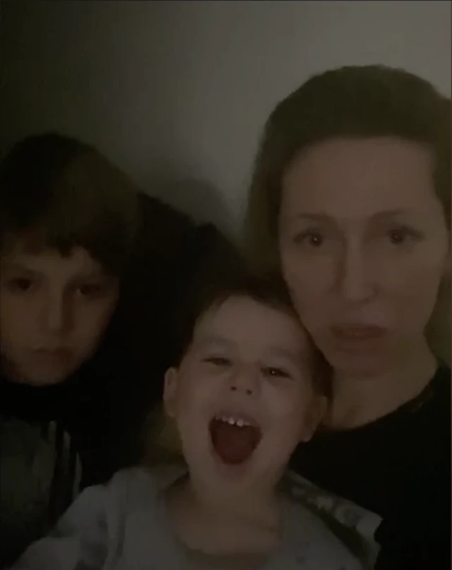 Alena and her sons have been hiding in Kharkiv