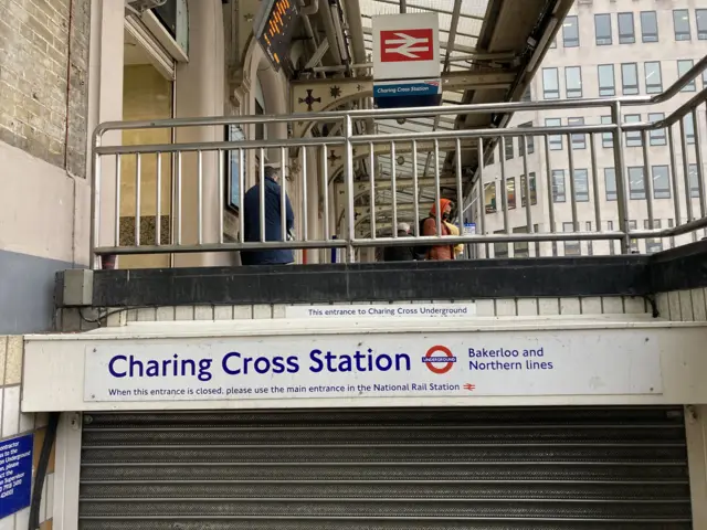 Shutters down at Charing Cross