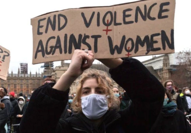 End Violence Against Women protester