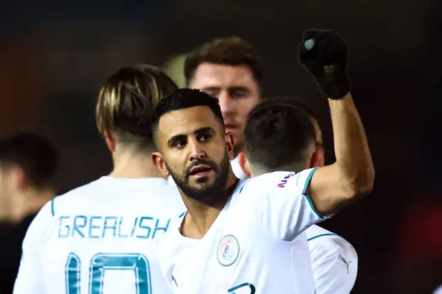 Mahrez celebrates