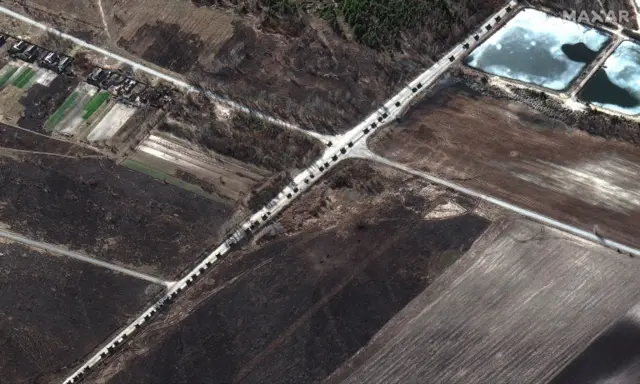 The convoy seen from space