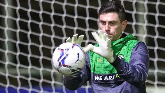 Forest Green keeper warms up