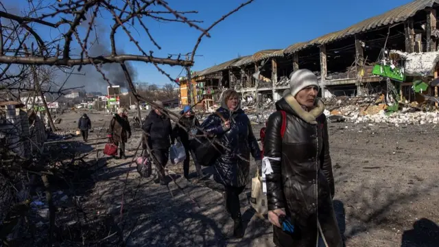 Residents fleeing