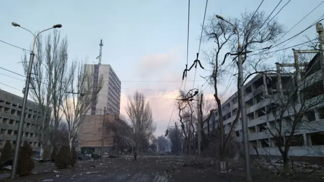 Damage in Mariupol