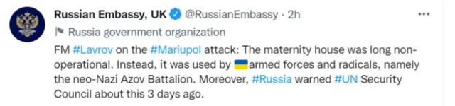 Russian Embassy tweet screenshot