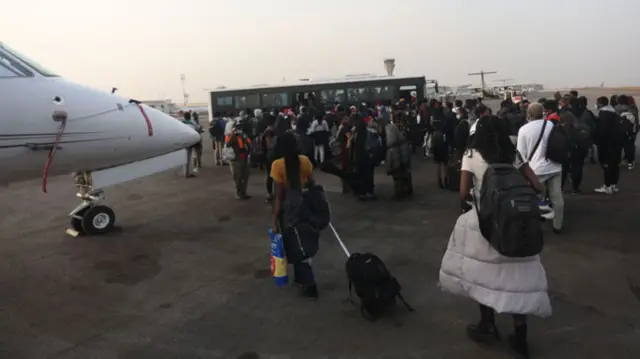 Nigerian students who just got evacuated from Ukraine