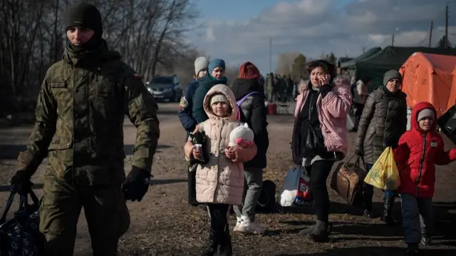 Refugees at Polish border