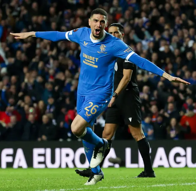 Leon Balogun crashed in a powerful header to make it 3-0