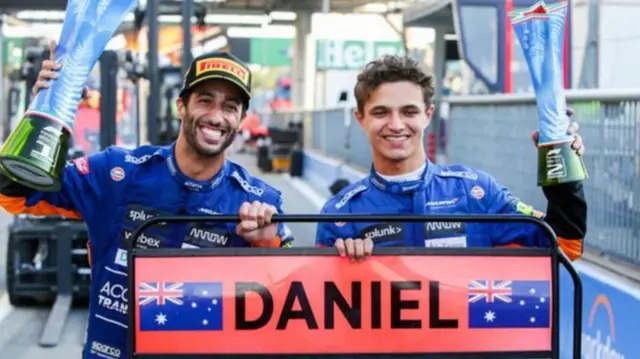 Daniel Ricciardo and Lando Norris