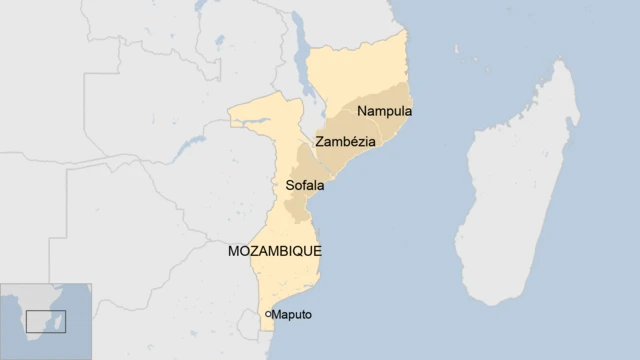 A map of Mozambique