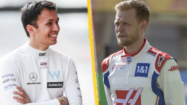 Alex Albon and Kevin Magnussen