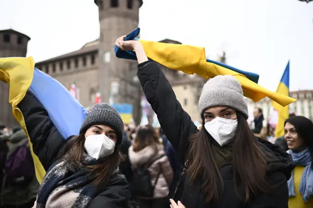 Demonstrators in Turin