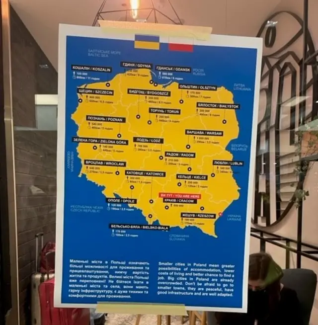 A map at Krakow station