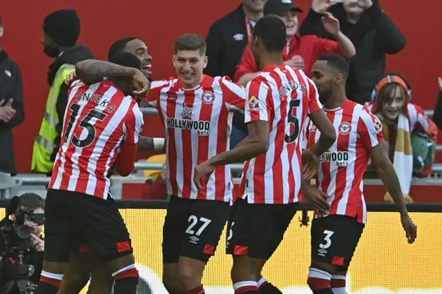 Brentford, Burnley, Ivan Toney, celebration