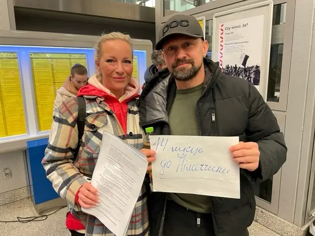 Tomek & Tine at Krakow station