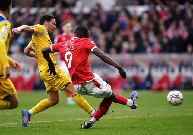 Keinan Davis scores his second of the game against Reading