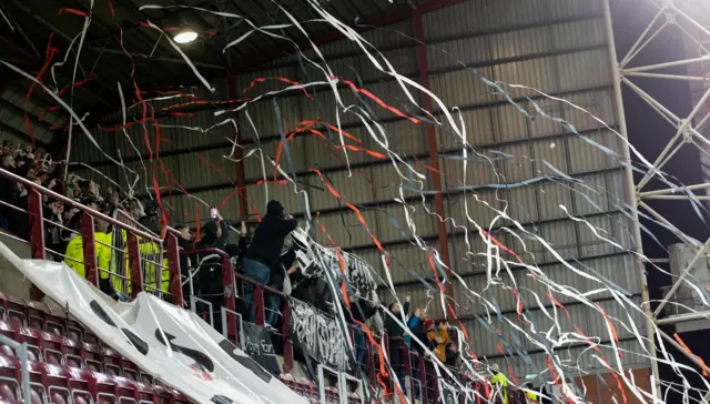 A healthy St Mirren following are roaring on their side