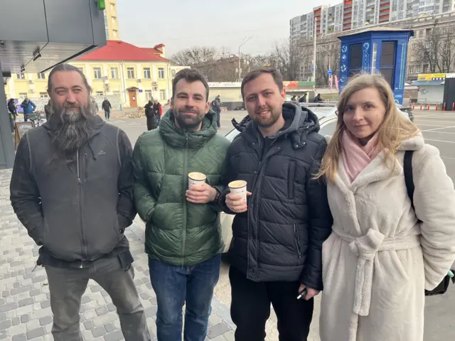 A group of friends in Kyiv