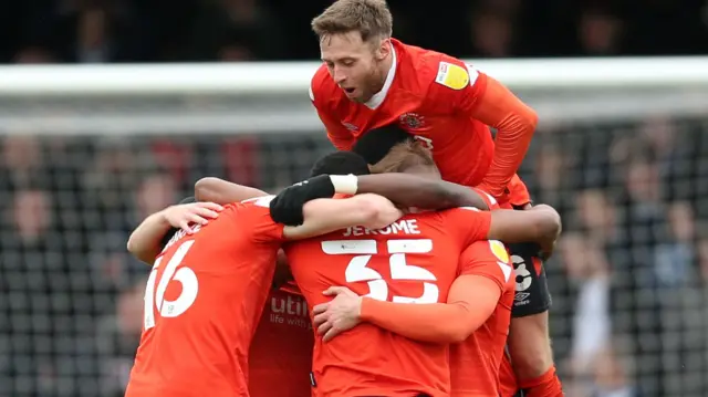 Luton celebrate