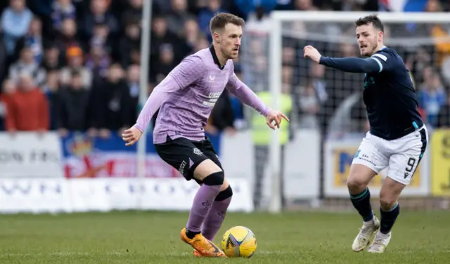 Aaron Ramsey in action for Rangers