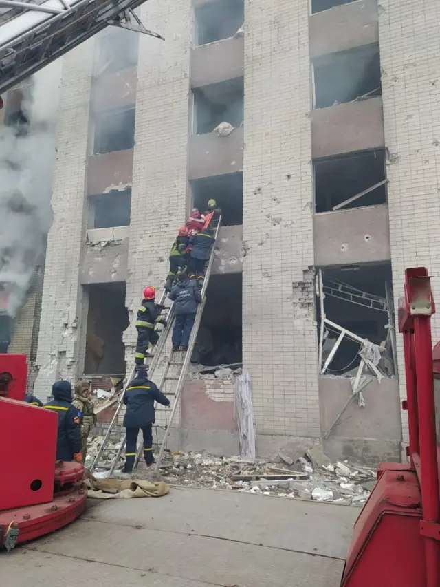 Rescue operation at tower block