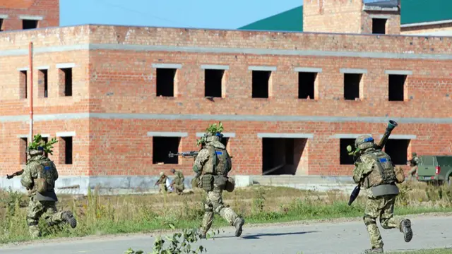 Archive photo of the airbase near Yavoriv, western Ukraine, which has reportedly been attacked by missiles