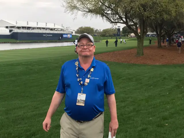 Keith Thompson - an English volunteer at the Players Championship