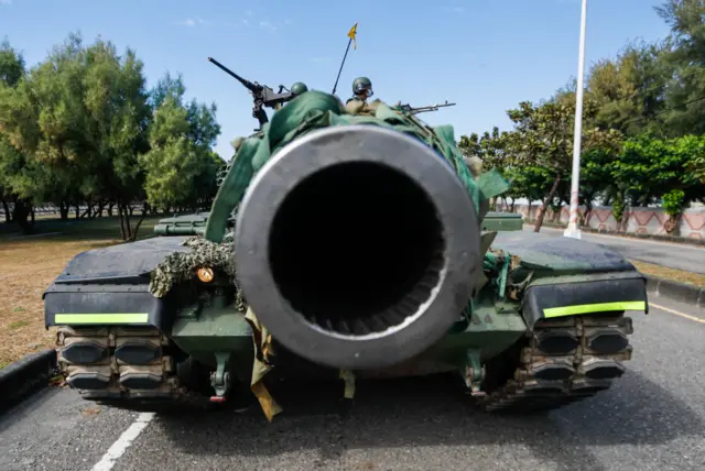 A Chinese tank during an exercise in November 2021