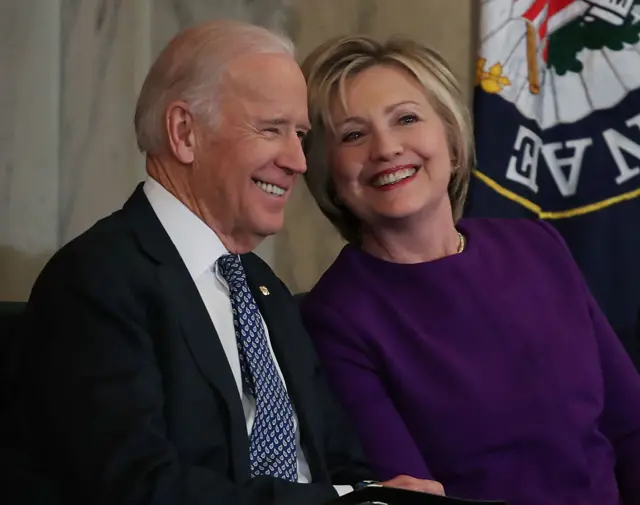 Joe Biden and Hillary Clinton in 2016