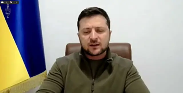 Zelensky speaking live