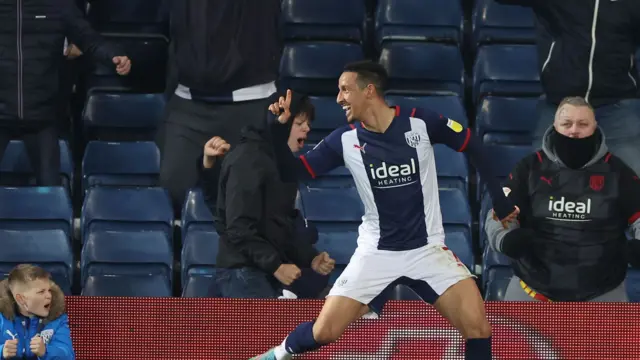 Callum Robinson celebrates