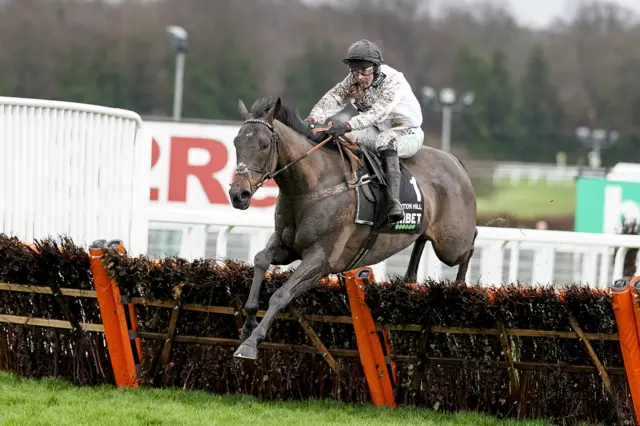 Constitution Hill wins the Tolworth Hurdle at Sandown