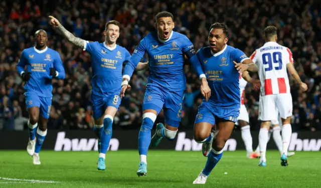 Rangers hold the upper hand after a first-leg win in Glasgow