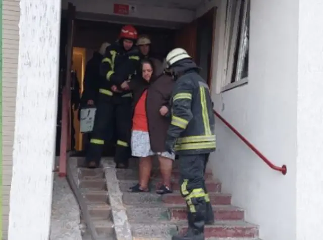 Residents from the eleventh floor upwards were evacuated from the building