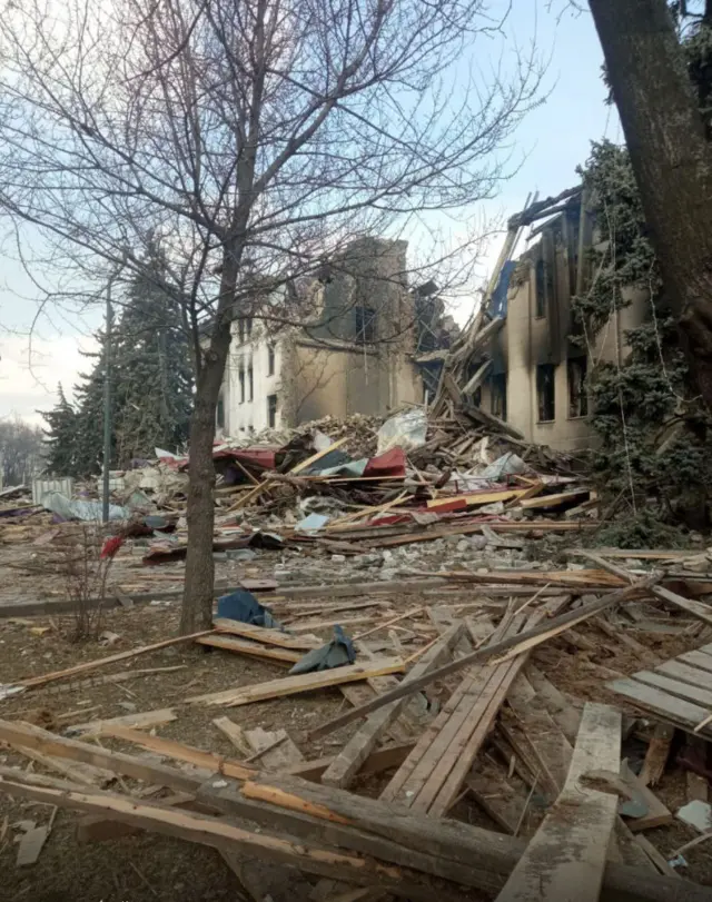 Mariupol theatre, which was destroyed by a Russian air strike - according to Ukrainian authorities