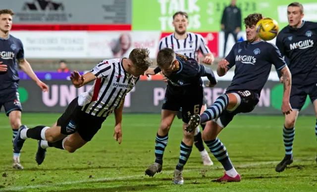 Dunfermline's Lewis McCann scores to make it 1-1